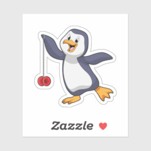 Penguin met Yo-Yo Sticker