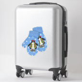 Penguin Mittens | Kerstkerst groot Sticker (Koffer)