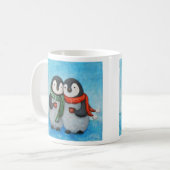 Penguin Mok Cute Penguin Couple Mok Gift for her (Voorkant links)