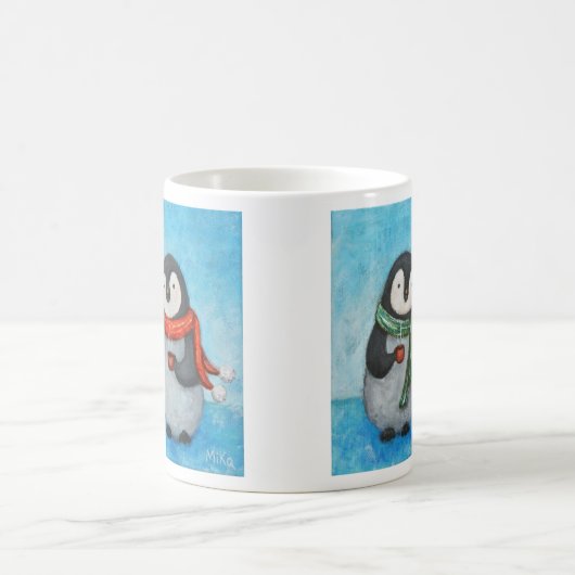 Penguin Mok Cute Penguin Couple Mok Gift for her (Center)