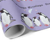 Penguin Moon Wrapping Paper Cadeaupapier (Rol Hoek)