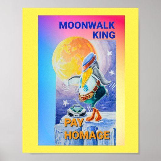 Penguin Moonwalk Hommage Poster (Voorkant)