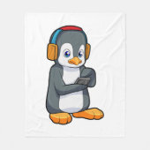 Penguin Music-hoofdtelefoon Fleece Deken (Voorkant)