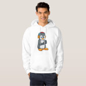 Penguin Music-hoofdtelefoon Hoodie (Voorkant volledig)