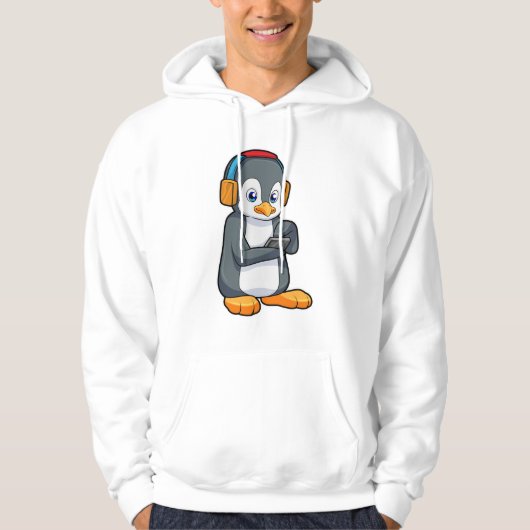 Penguin Music-hoofdtelefoon Hoodie (Voorkant)