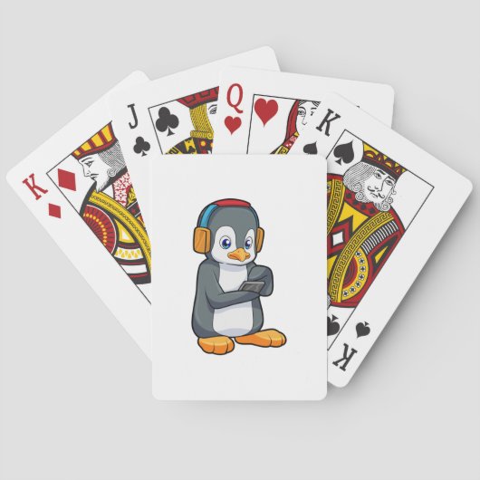Penguin Music-hoofdtelefoon Pokerkaarten (Achterkant)