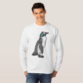 Penguin Music-hoofdtelefoon T-shirt (Voorkant volledig)