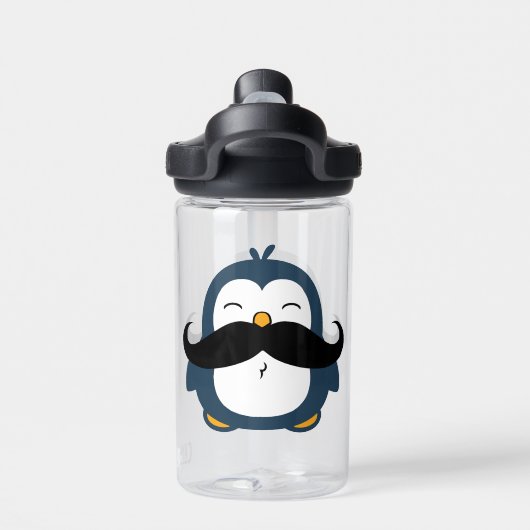 Penguin Mustache CamelBak Eddy Waterfles (Achterkant)