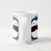 Penguin Mustache Trend Pattern Extra Grote Mok (Achterkant)