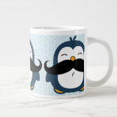 Penguin Mustache Trend Pattern Extra Grote Mok (Rechts)