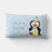 Penguin New Baby Boy Pillow Kussen (Achterkant)