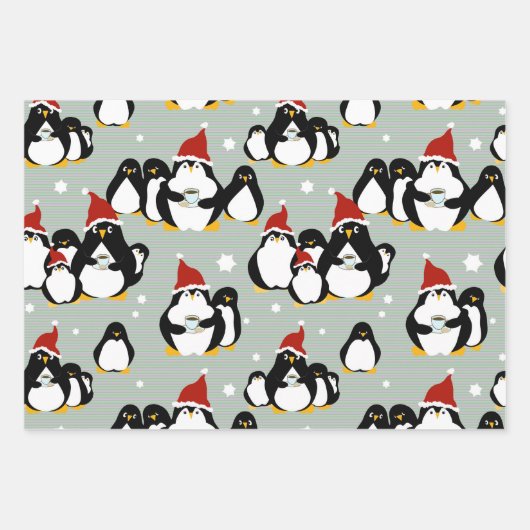Penguin Nightcap Inpakpapier Vel (Voorkant 3)