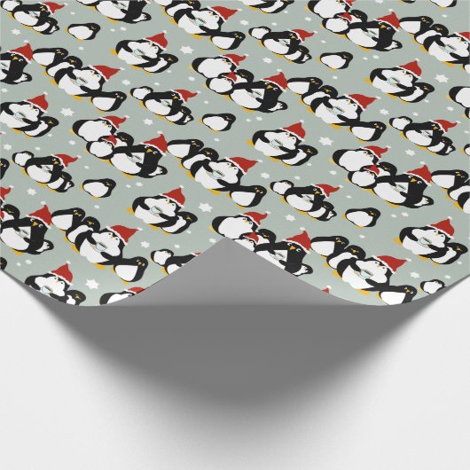 Penguin Nightcap Wrapping Paper Cadeaupapier (Hoek)
