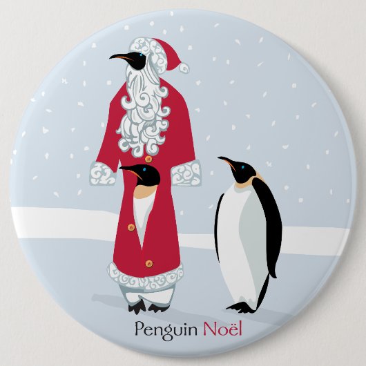 Penguin Noel Ronde Button 6,0 Cm (Voorkant)