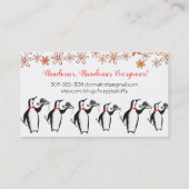 Penguin-ober breinaalden garen visitekaartje (Achterkant)