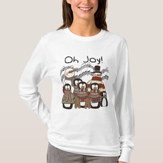 Penguin Oh Joy kerstshirts en cadeautjes T-shirt (Voorkant)