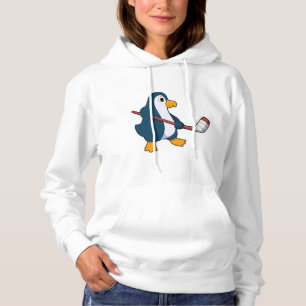 Penguin op Ice hockey met Ice hockey stick Hoodie