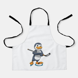 Penguin op Ice hockey met Ice hockey stick Schort