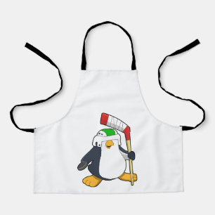 Penguin op Ice hockey met Ice hockey stick Schort