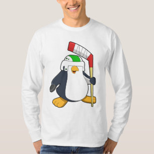 Penguin op Ice hockey met Ice hockey stick T-shirt