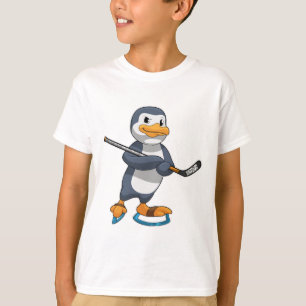 Penguin op Ice hockey met Ice hockey stick T-shirt