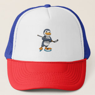 Penguin op Ice hockey met Ice hockey stick Trucker Pet