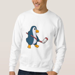 Penguin op Ice hockey met Ice hockey stick Trui