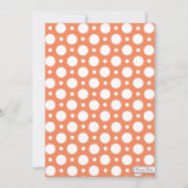 Penguin Orange Polka Dot Baby Douche Invitations (Dos)