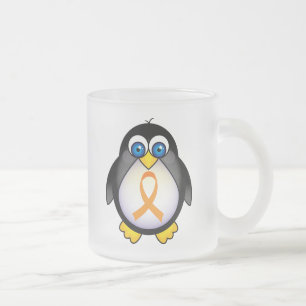 Penguin Oranje Ribbon of Awareness Gift Matglas Koffiemok
