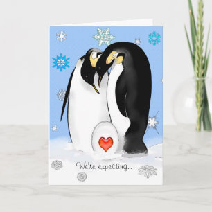 Penguin Ouders Baby shower Uitnodiging