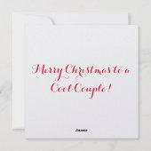 Penguin paar kerst Kaart (Achterkant)