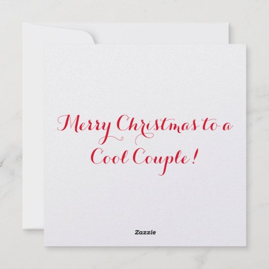 Penguin paar kerst Kaart (Achterkant)