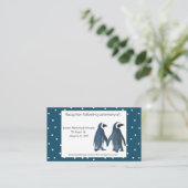 Penguin Paar Trouwbehuizingskaarten Informatiekaartje (Staand voorkant)