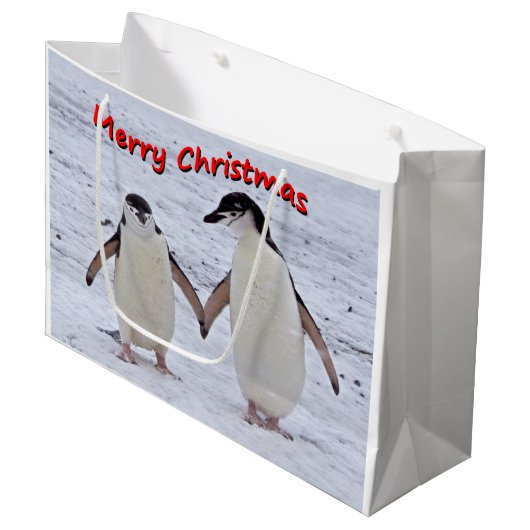 Penguin Pals Gift Bag Large Cadeautasje (Voorkant Gekanteld)