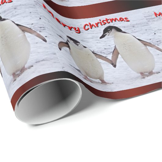 Penguin Pals Wrapping Paper - Kerstmis Cadeaupapier (Rol Hoek)