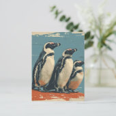 Penguin Paradise : Carte postale Vintage (Debout devant)