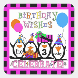 Penguin Party Aangepaste Stickers