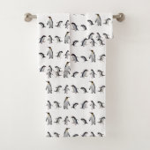 Penguin Party Bathroom Towel set Bad Handdoek (Insitu)