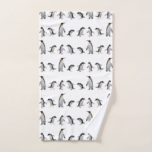 Penguin Party Bathroom Towel set Bad Handdoek (Handdoek)