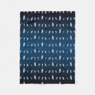 Penguin Party Fleece Deken (Donkerblauwe Mix)