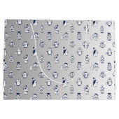 Penguin Party Perfect: Stijlvolle Gift Bag Delight Groot Cadeauzakje (Achterkant)