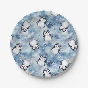 Penguin Pattern Baby shower Borden Papieren Bordje