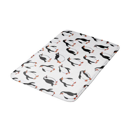 Penguin Pattern Badmat (Gekanteld)