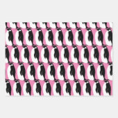 Penguin Pattern Black White Gift Inpakpapier Vel (Voorkant 2)