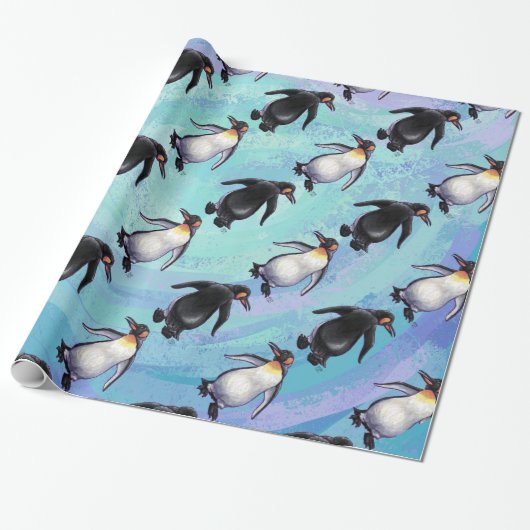 Penguin Pattern Cadeaupapier (Uitgerold)