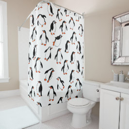 Penguin Pattern Douchegordijn