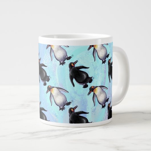 Penguin Pattern Jumbo Beker (Voorkant rechts)