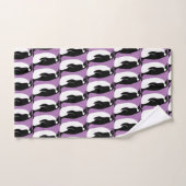 Penguin Pattern Paars Black White Bad Handdoek (Handdoek)