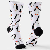 Penguin Pattern Sokken (Gebogen)