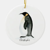 Penguin Personalized waterverf Ornament (Voorkant)